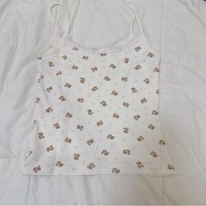 Brandy Melville John galt bear and bow tank